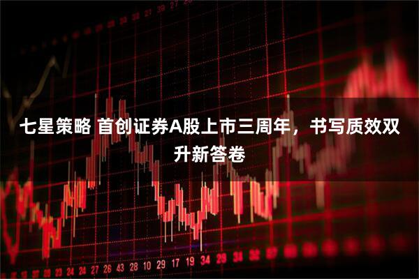 七星策略 首创证券A股上市三周年，书写质效双升新答卷